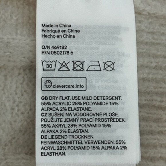 L.O.G.G Cream Wide Ribbed Very Soft Crewneck Pullover Sweater Top - Picture 7 of 8